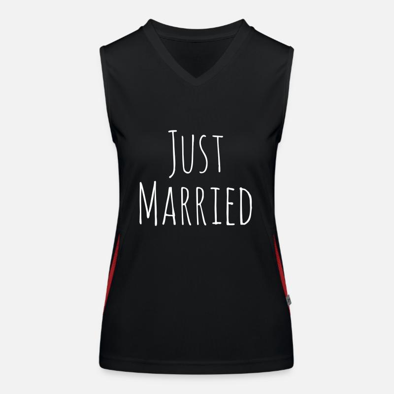 Just Married Débardeur respirant contrasté Femme
