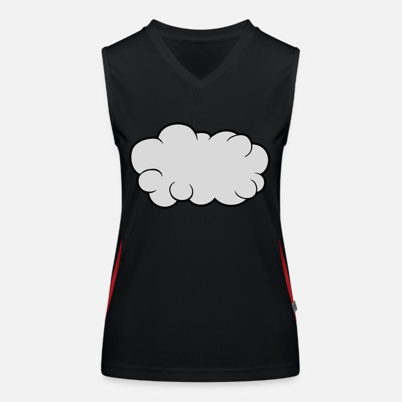 Conception de dessins animés cloud Débardeur respirant contrasté Femme