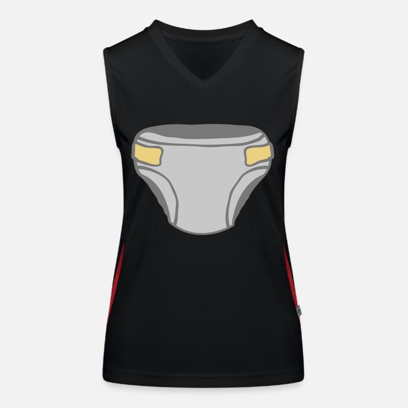 Windel Clipart Design Funktionelles Kontrast-Tank Top für Frauen