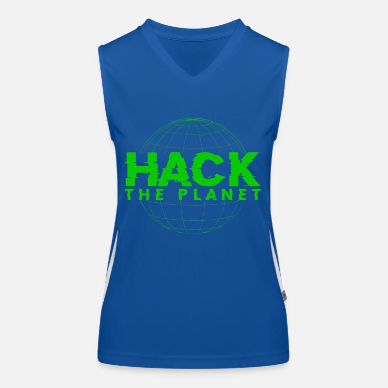 Hack the planet - Pour l’informatique et les pirates informatiques Débardeur respirant contrasté Femme