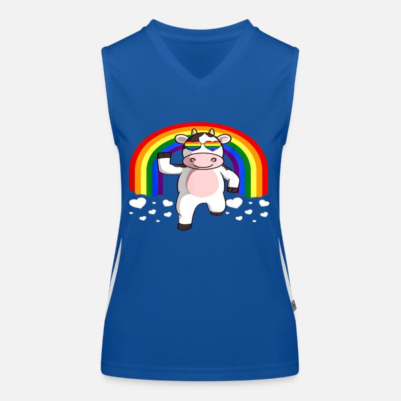 Regenbogen Einhorn LGBTQ Funktionelles Kontrast-Tank Top für Frauen