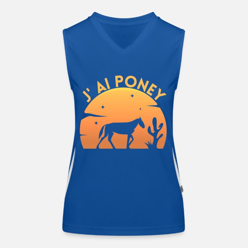 Ich habe Pony - Cavalier Geschenkidee Funktionelles Kontrast-Tank Top für Frauen