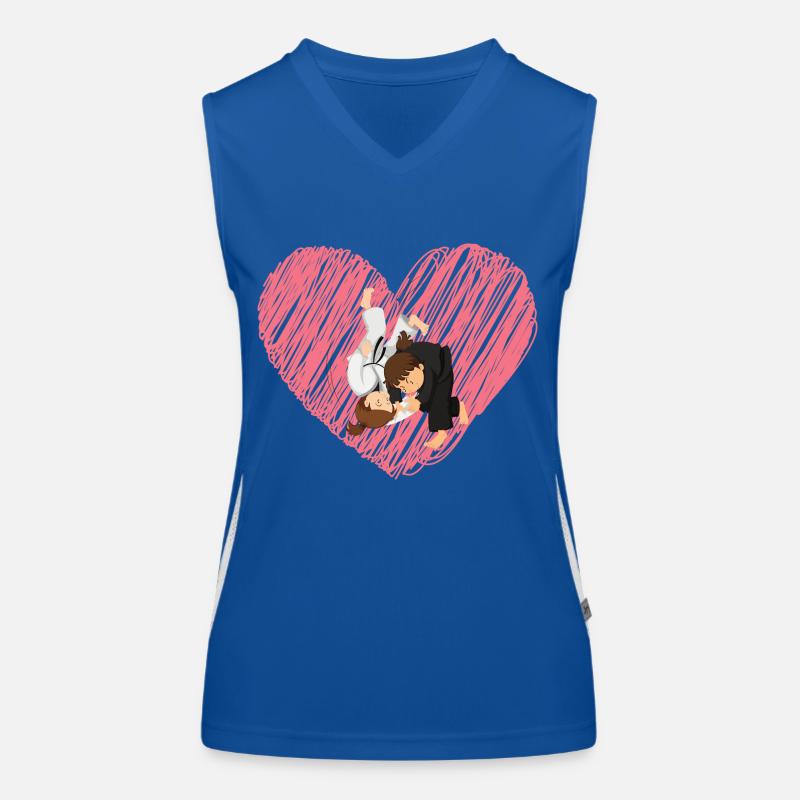 Judo Love - Judo Geschenkidee Funktionelles Kontrast-Tank Top für Frauen