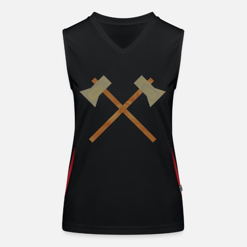 Axt Wald Beil Funktionelles Kontrast-Tank Top für Frauen