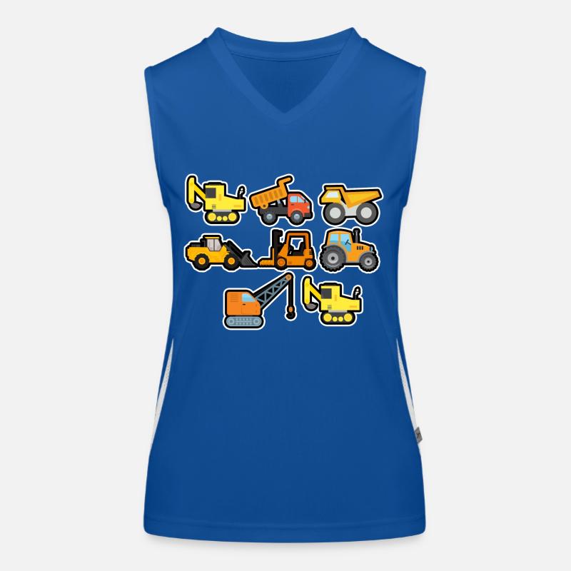Bagger Baustelle Bauarbeiter Bau Truck I Geschenk Funktionelles Kontrast-Tank Top für Frauen