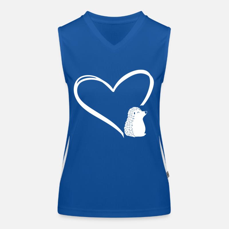 Tier im Herz Igel Funktionelles Kontrast-Tank Top für Frauen