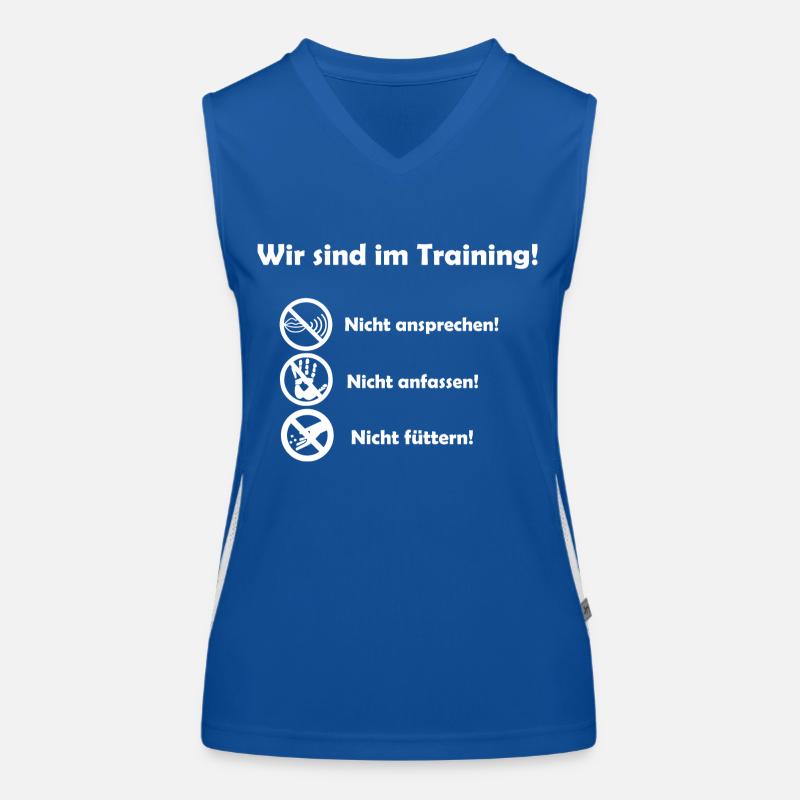 Wir sind im Training! Funktionelles Kontrast-Tank Top für Frauen