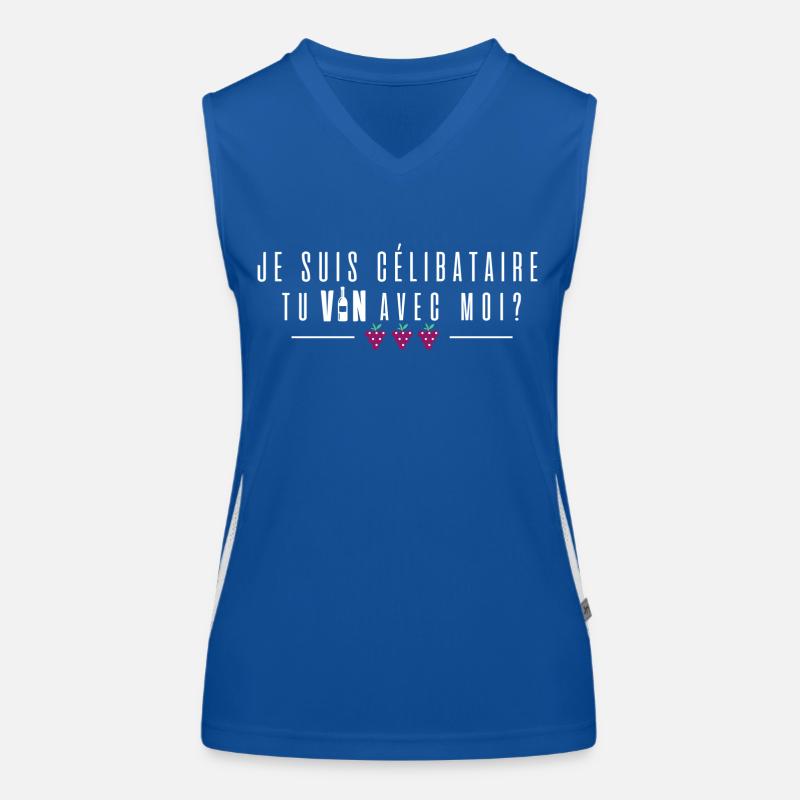 je suis celib tu vin avec moi Débardeur respirant contrasté Femme