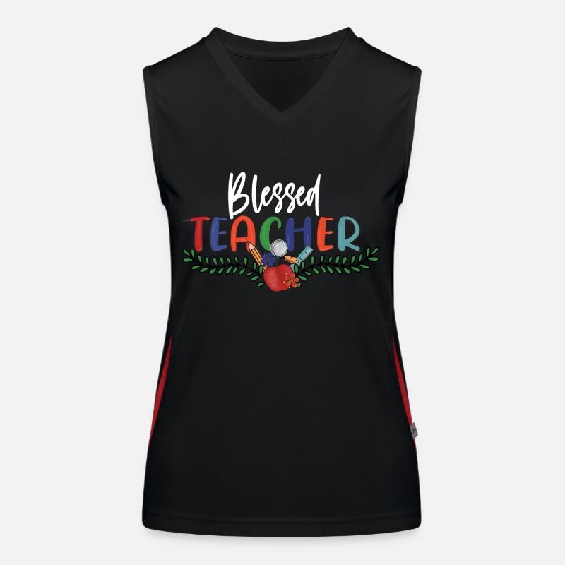 Lehrerinnen Lehrer Schule Lehrperson Lehrkörper Funktionelles Kontrast-Tank Top für Frauen