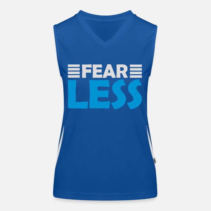fearless Text Quote Design Women's Functional Contrast Tank Top