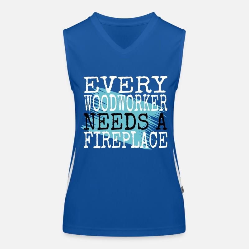 carpenter saw carpenter funny Funktionelles Kontrast-Tank Top für Frauen