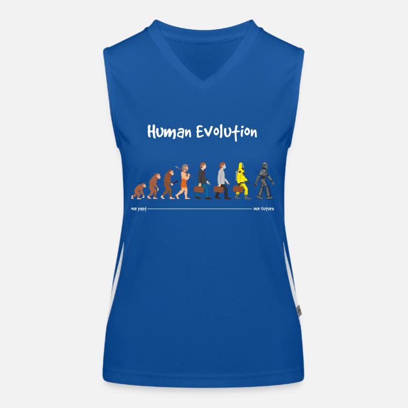 Evolution unsere Zukunft Dunkel Funktionelles Kontrast-Tank Top für Frauen