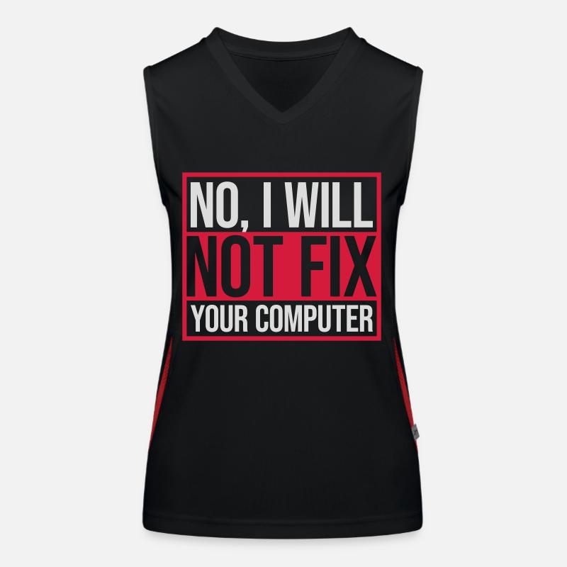 not fix your computer Funktionelles Kontrast-Tank Top für Frauen