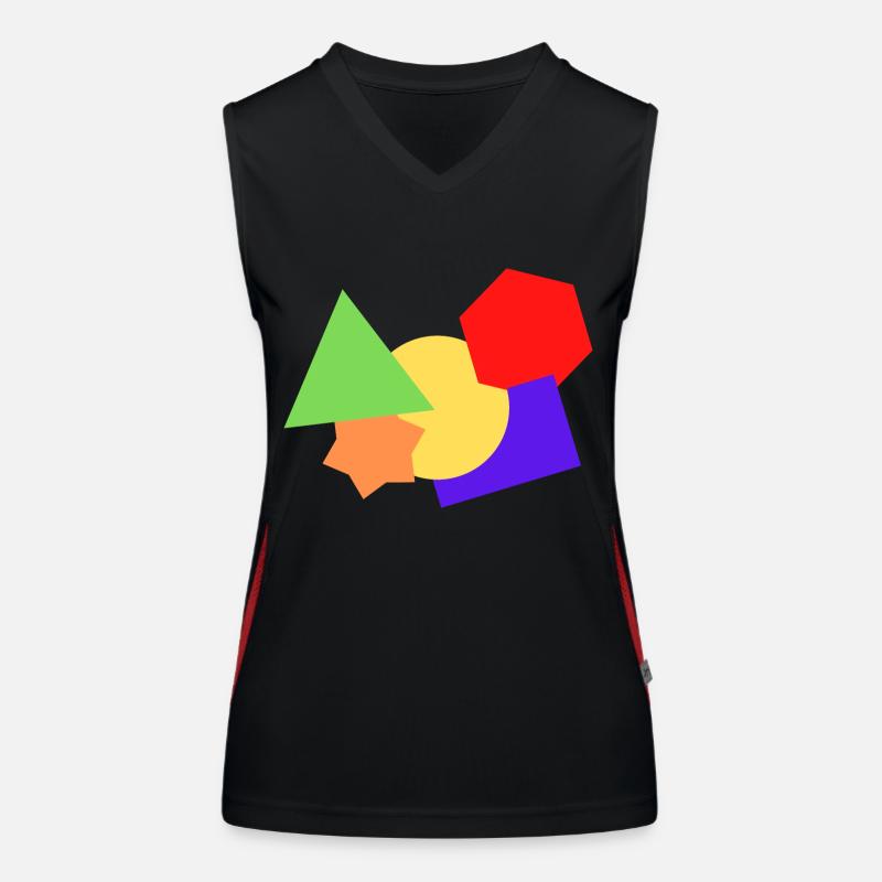 Formes colorées Débardeur respirant contrasté Femme