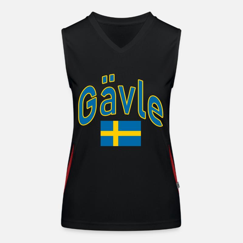 Gävle drapeau suédois Débardeur respirant contrasté Femme