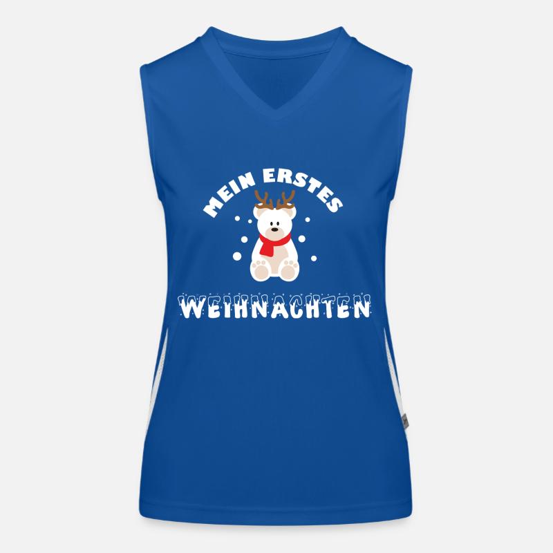 Mein erstes Weihnachten mit süßem Bären Funktionelles Kontrast-Tank Top für Frauen