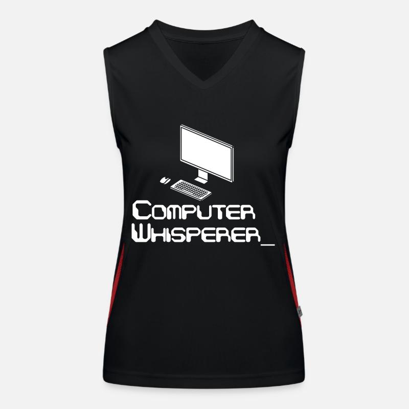 Computer Whisperer Coding Software Women's Functional Contrast Tank Top