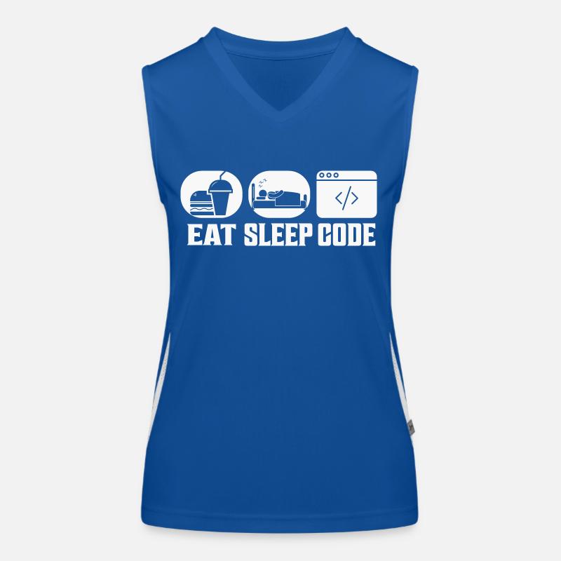 Codage logiciel Eat Sleep Code Débardeur respirant contrasté Femme