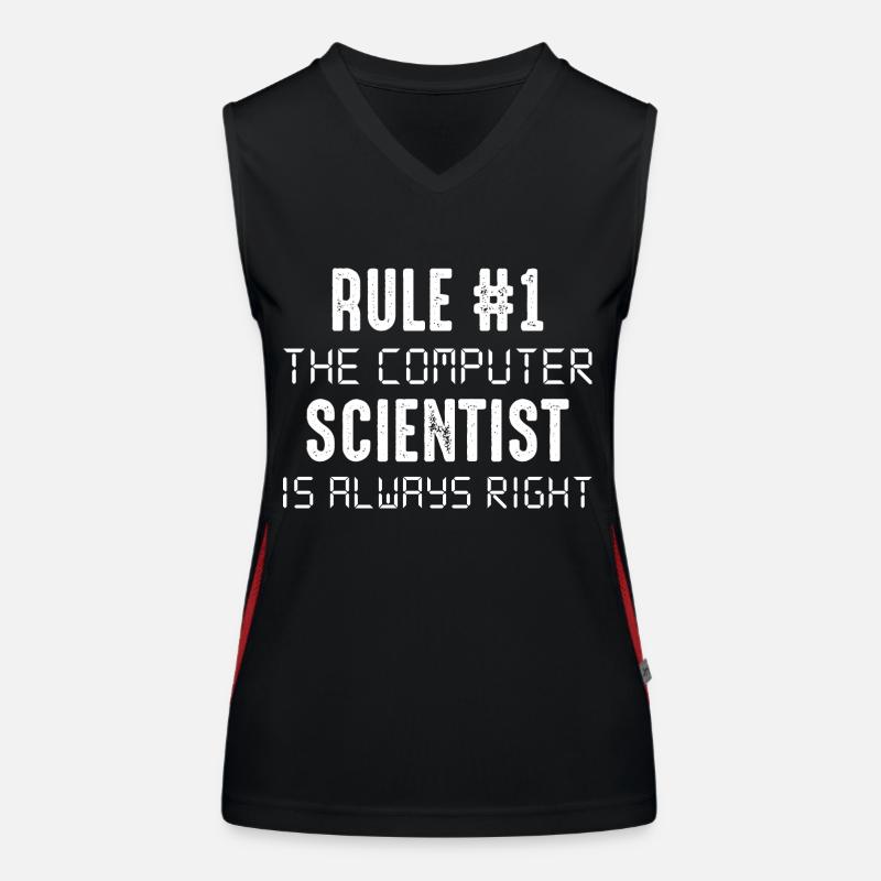 Rule #1: The computer scientist is always right Bi Women's Functional Contrast Tank Top