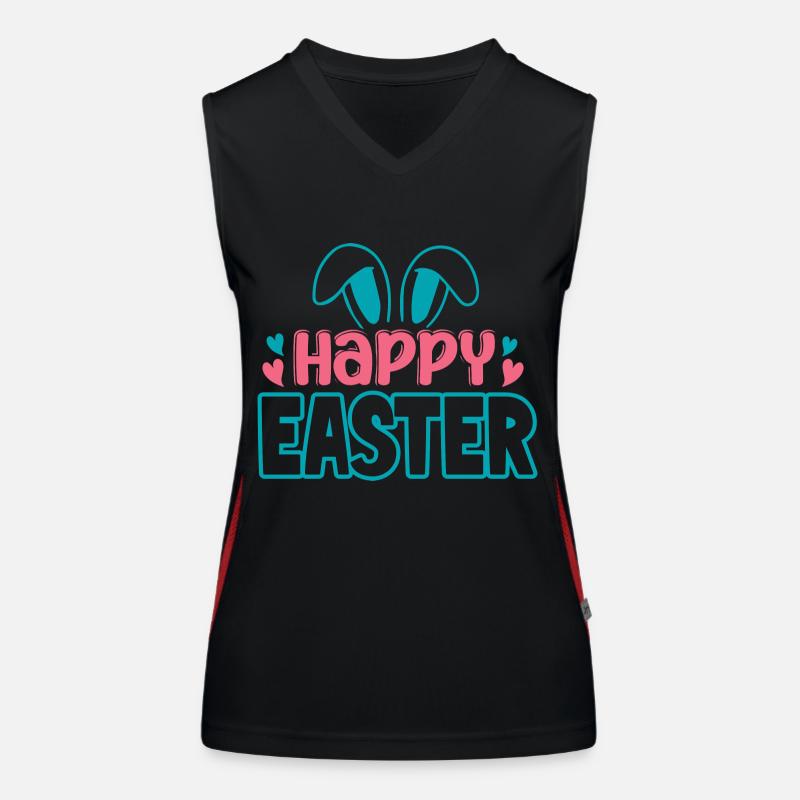 Happy Easter Funktionelles Kontrast-Tank Top für Frauen