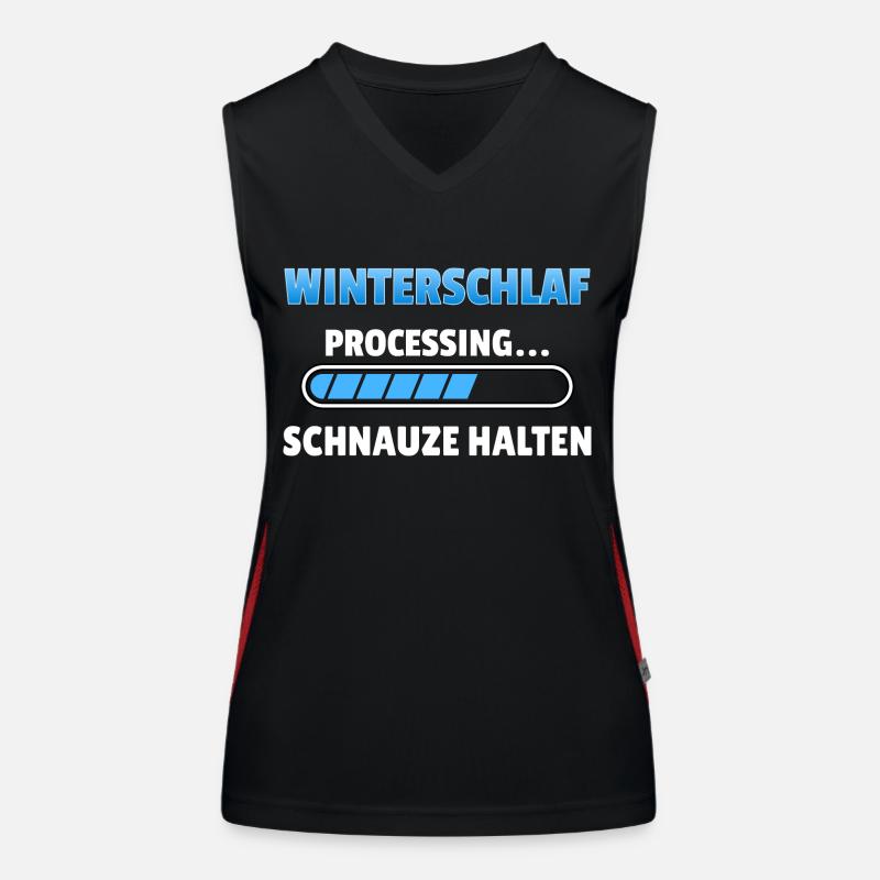 Winterschlaf Processing Schnauze Spruch T-shirt Funktionelles Kontrast-Tank Top für Frauen