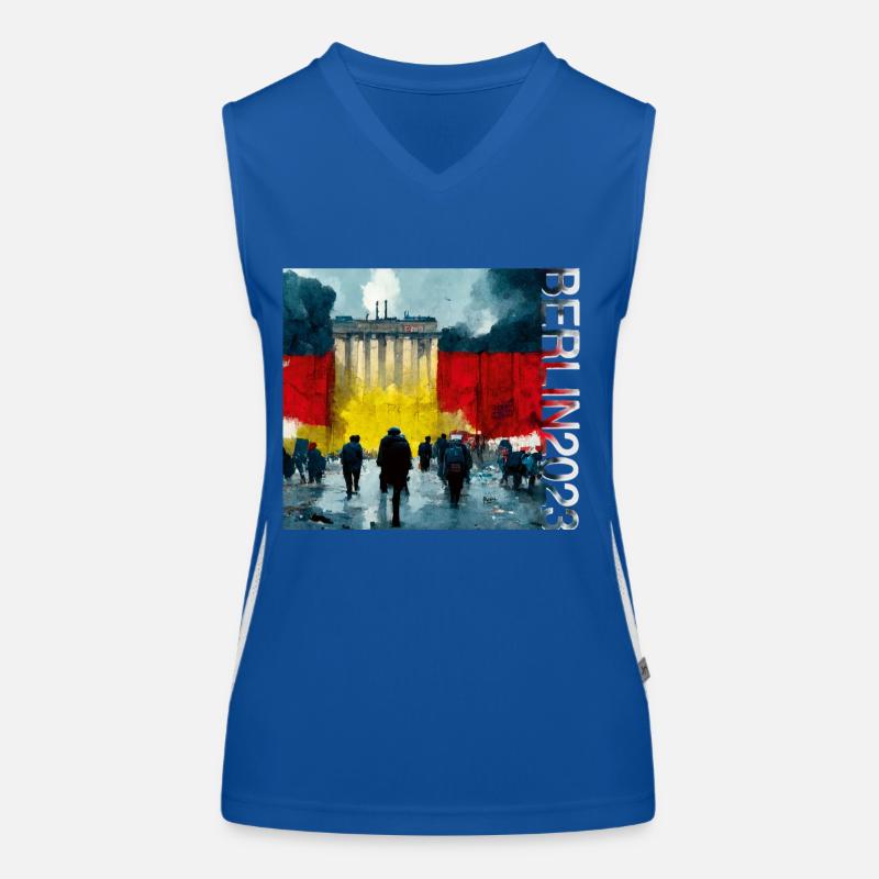 Berlins neue Mitte 192 Funktionelles Kontrast-Tank Top für Frauen