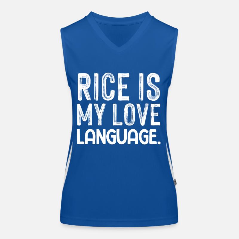 Rice is my Love Language Funktionelles Kontrast-Tank Top für Frauen