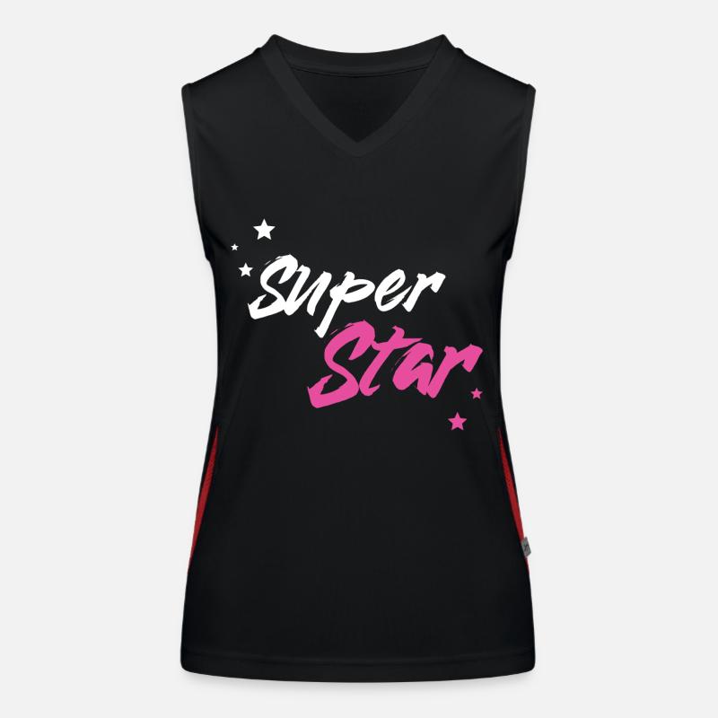 Super Star Funktionelles Kontrast-Tank Top für Frauen