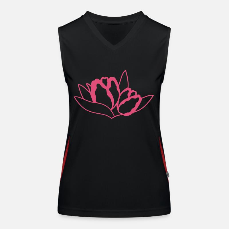 Tulpe Funktionelles Kontrast-Tank Top für Frauen