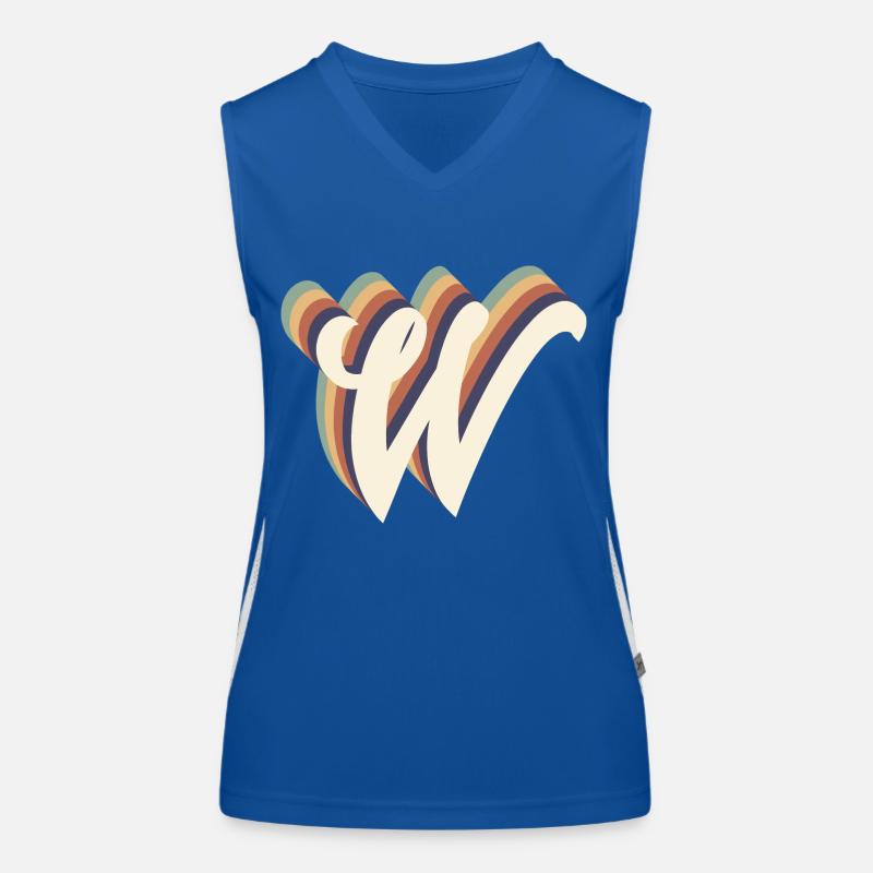 letter w Women's Functional Contrast Tank Top