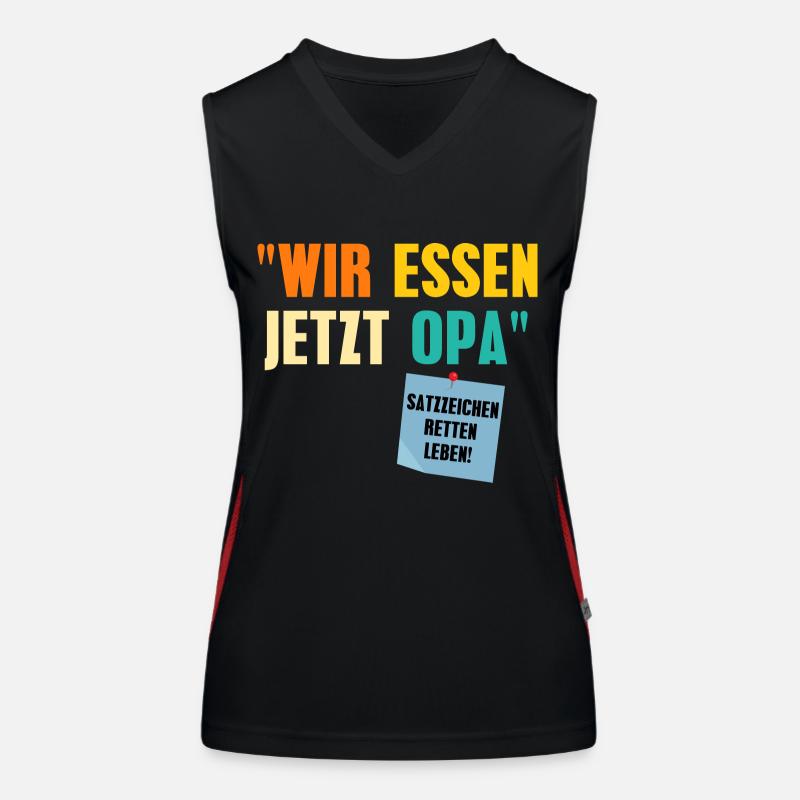 Wir essen jetzt Opa Funktionelles Kontrast-Tank Top für Frauen