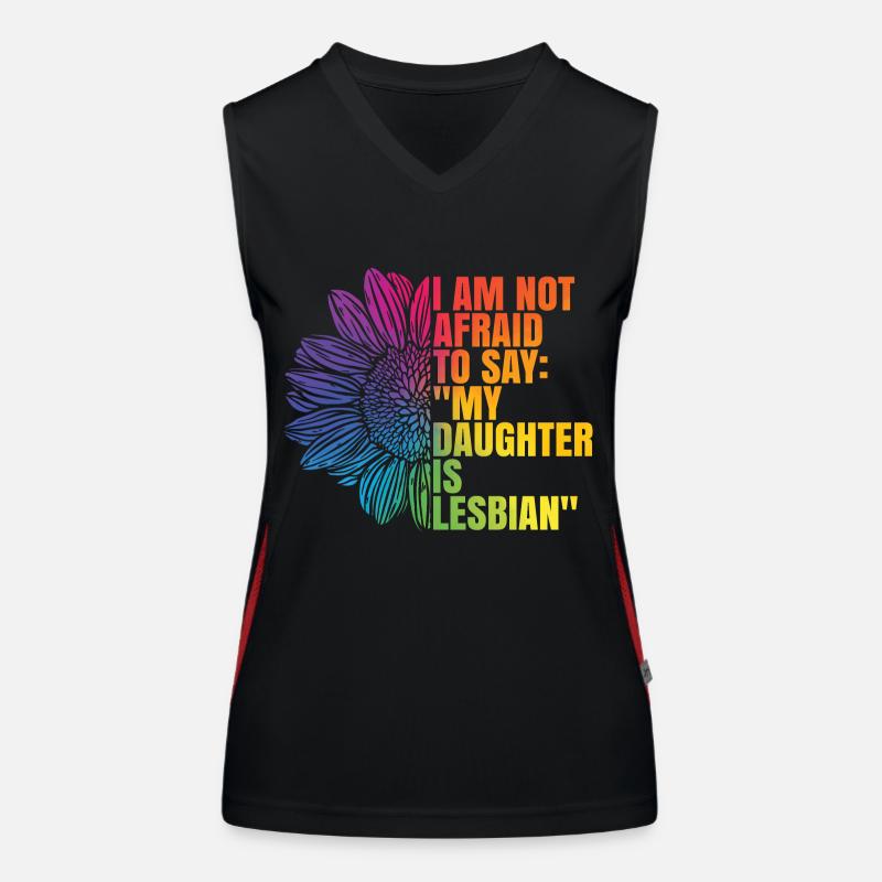 Meine Tochter ist lesbisch Funktionelles Kontrast-Tank Top für Frauen
