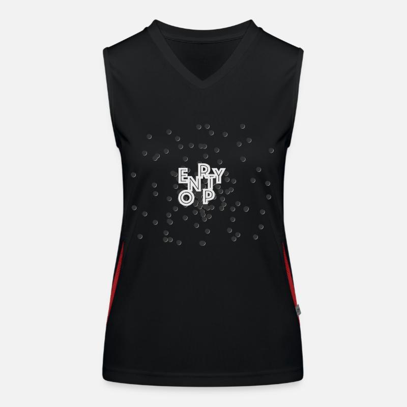 Entropy Disorder Physicist Physics Student Shirt - Women's Functional Contrast Tank Top - black/red