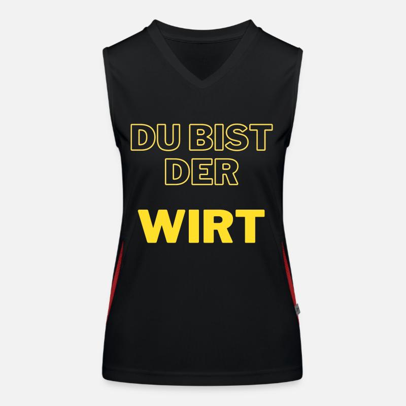 Du, bist, der, Wirt Funktionelles Kontrast-Tank Top für Frauen