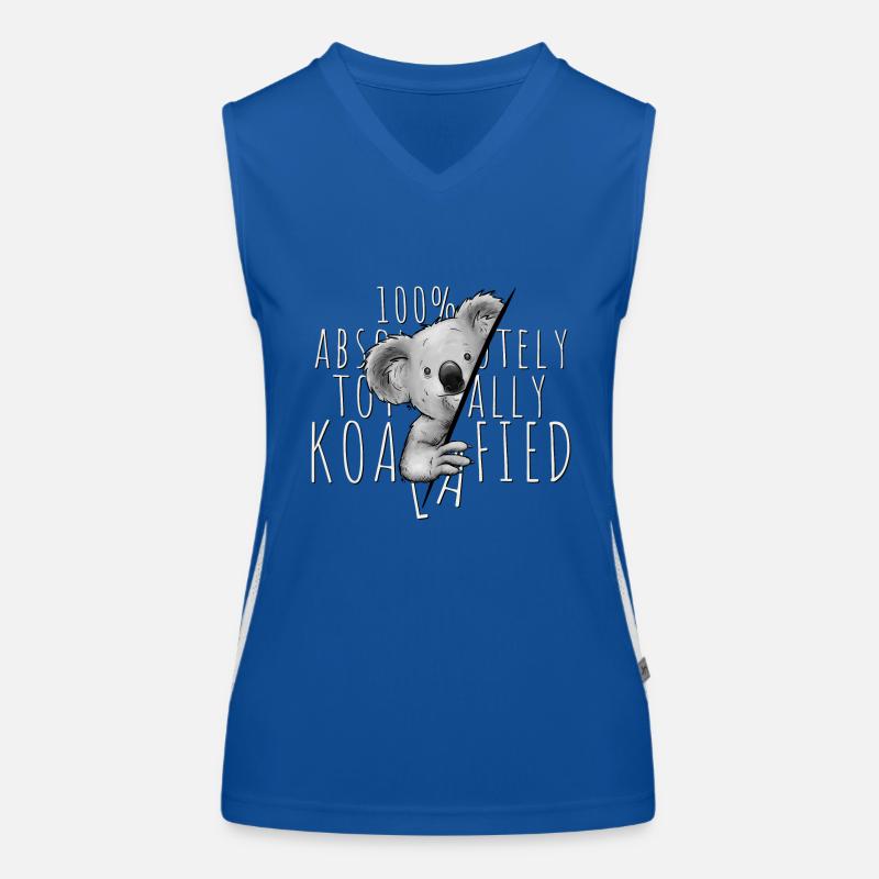 100% Absolutely Totally Koalafied Lässiger Koala Funktionelles Kontrast-Tank Top für Frauen