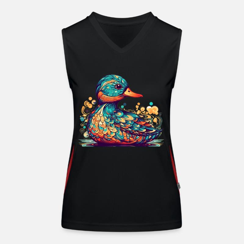 Ein schönes Entlein oder ist es doch ein Erpel? Funktionelles Kontrast-Tank Top für Frauen