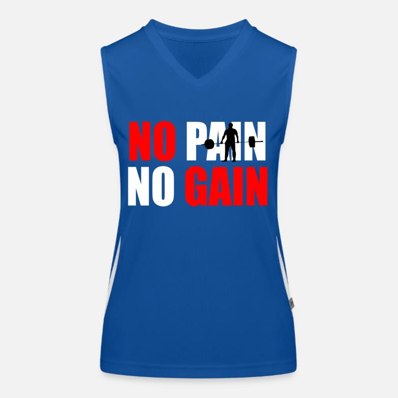 Pas de douleur pas de gain devis Débardeur respirant contrasté Femme