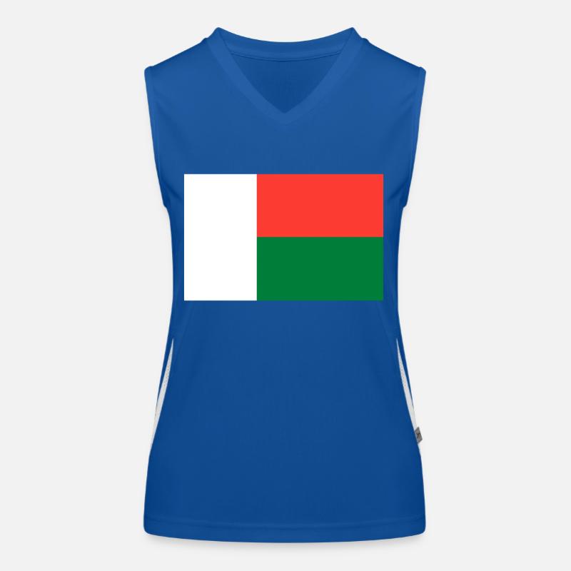 Drapeau de Madagascar Débardeur respirant contrasté Femme