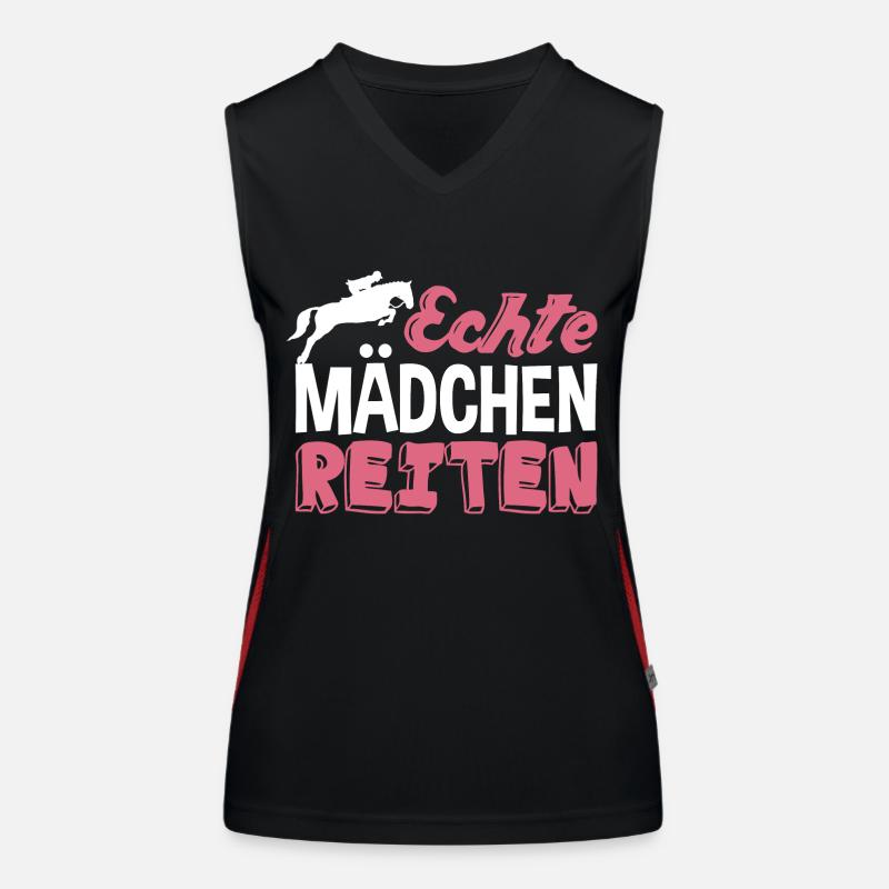 Echte Mädchen reiten Funktionelles Kontrast-Tank Top für Frauen