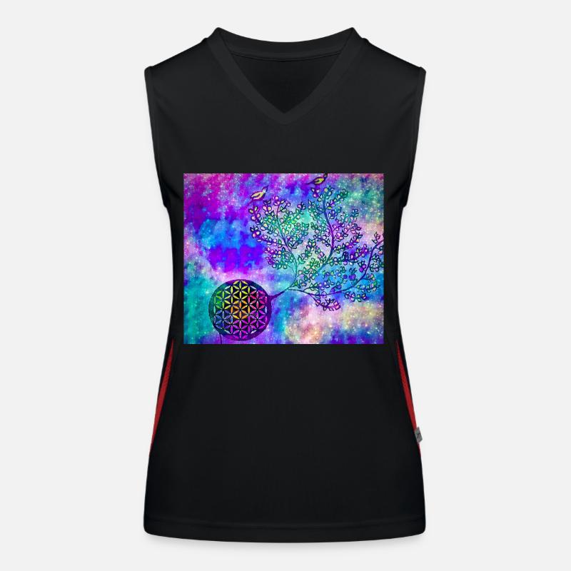 Persischer Lebensbaum Nr. 2 Funktionelles Kontrast-Tank Top für Frauen