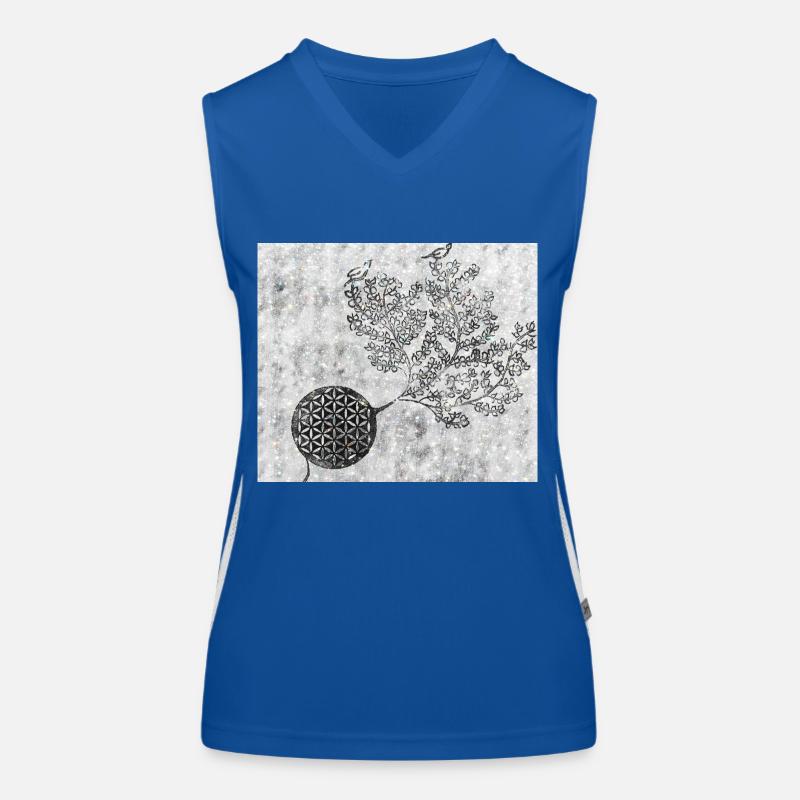 Persischer Lebensbaum Nr. 5 Funktionelles Kontrast-Tank Top für Frauen