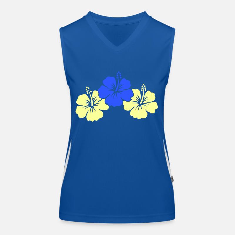 Hibiscus Flowers Women's Functional Contrast Tank Top