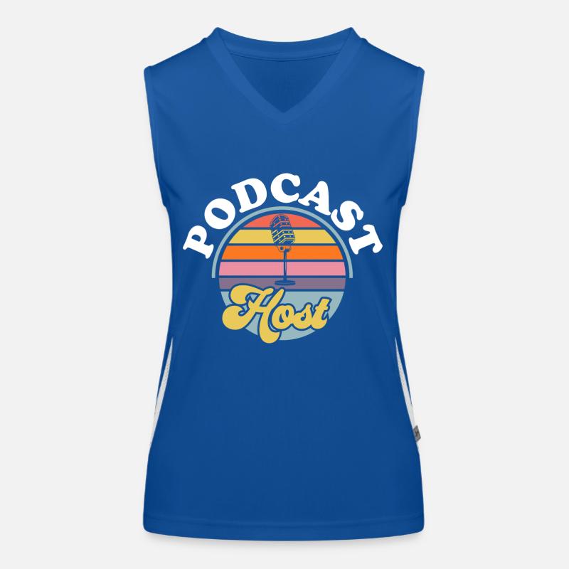 Podcaster Podcast Women's Functional Contrast Tank Top