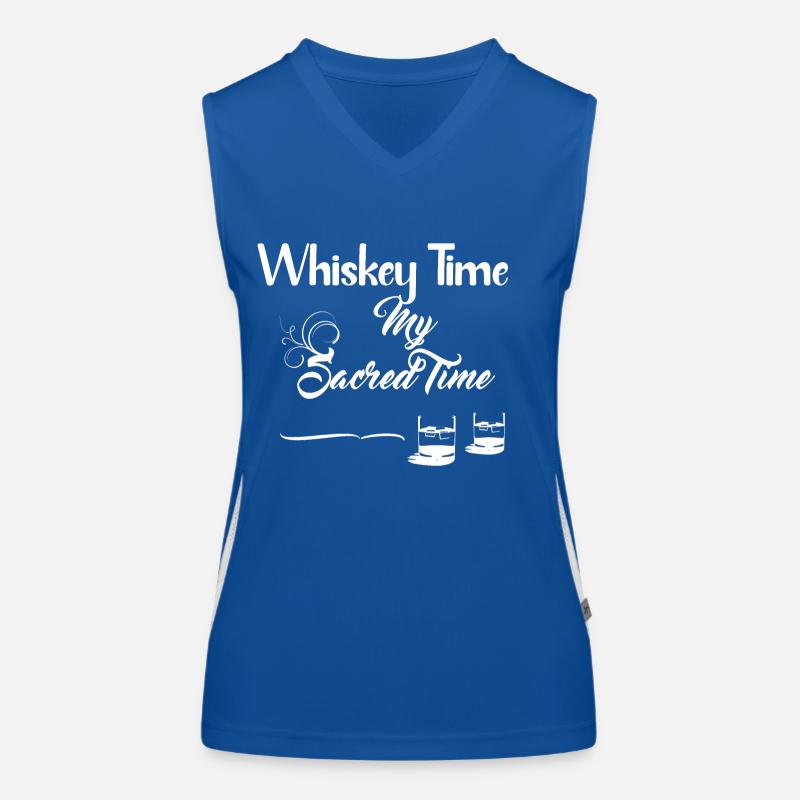 Whiskey Time White Design Women's Functional Contrast Tank Top