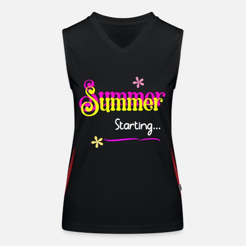 Sommerstart - Summer Vibes Funktionelles Kontrast-Tank Top für Frauen