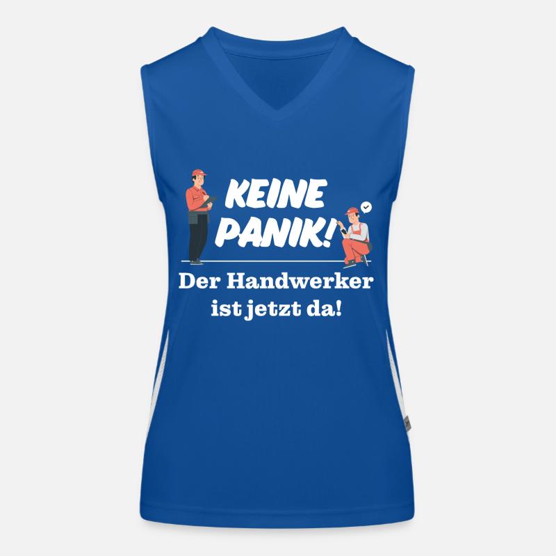 Keine Panik! Der Handwerker ist da! Technik, Azubi Funktionelles Kontrast-Tank Top für Frauen