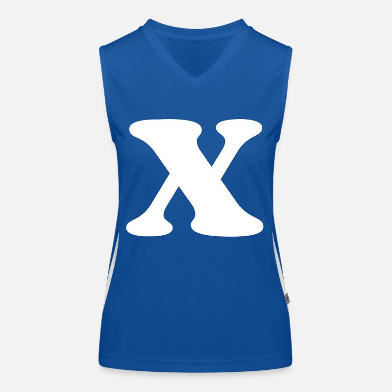 Lettre x Débardeur respirant contrasté Femme