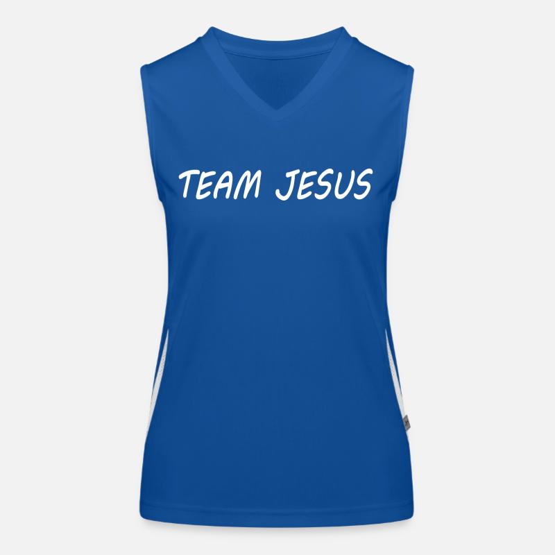 Team jesus Funktionelles Kontrast-Tank Top für Frauen
