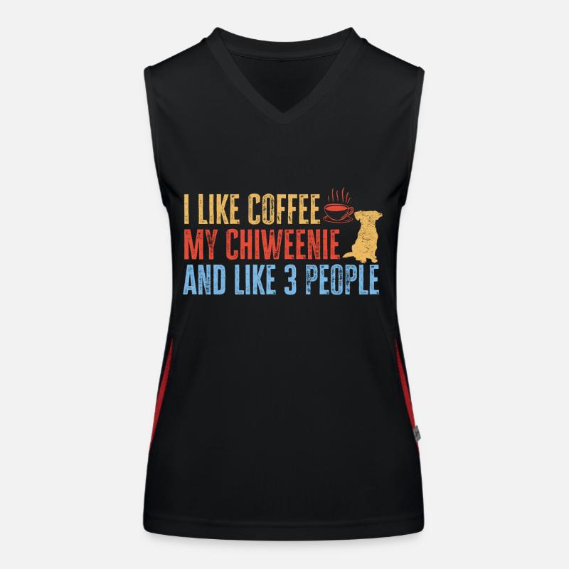 Chiweenie Dog Women's Functional Contrast Tank Top