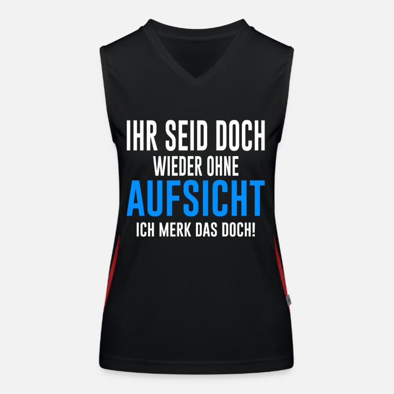 Lehrer Lustiger Spruch Erzieher Beruf Funktionelles Kontrast-Tank Top für Frauen